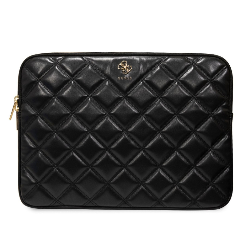 Guess PU Quilted 4G Metal Logo Computer Sleeve 13/14" schwarz