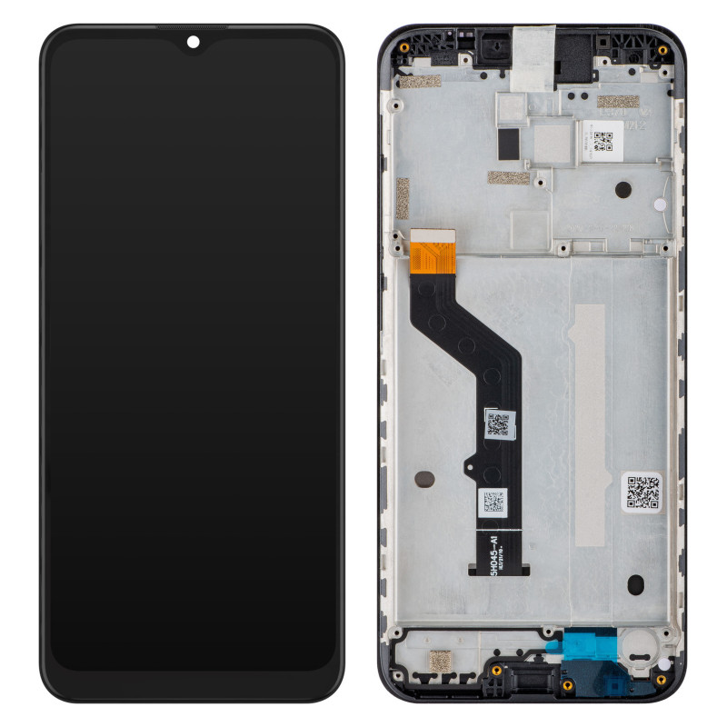 Motorola Moto G9 Play LCD displej + dotyková plocha + rám černá - originál