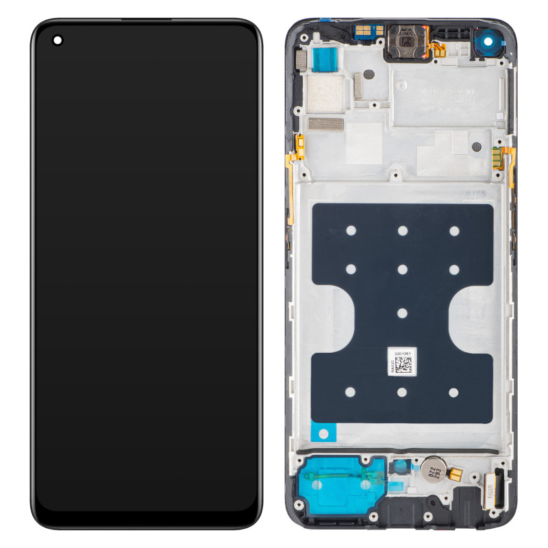 Realme 7 Pro LCD displej + dotyková plocha + rám černá - originál