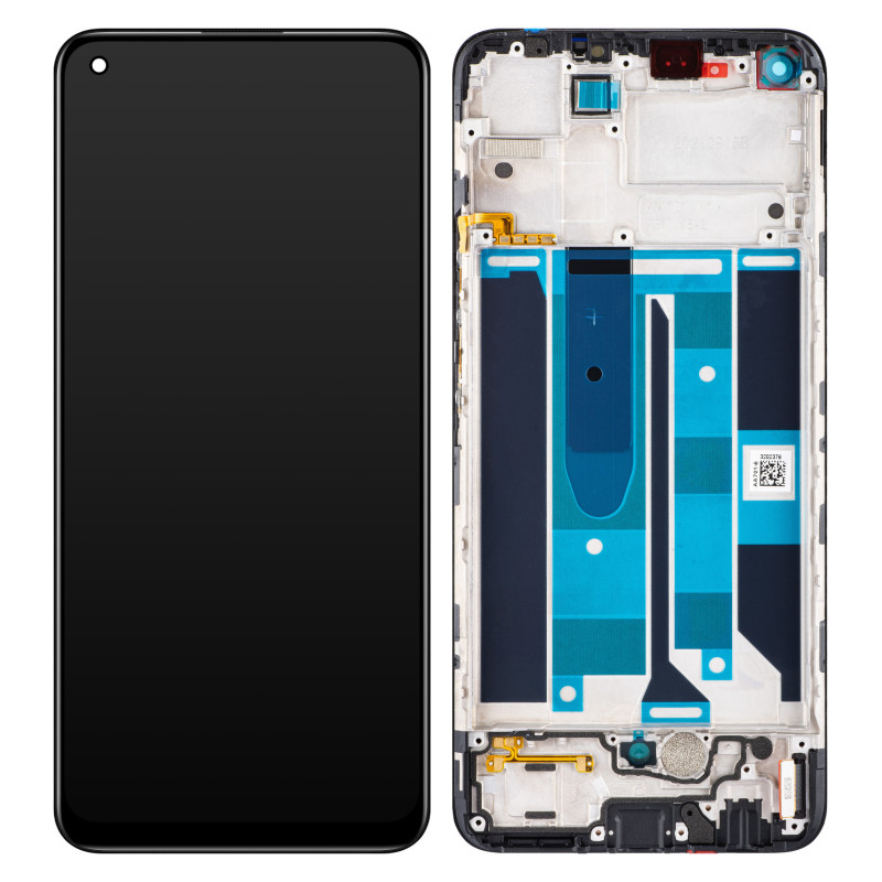Realme 8 Pro LCD + touch screen + front panel black - original