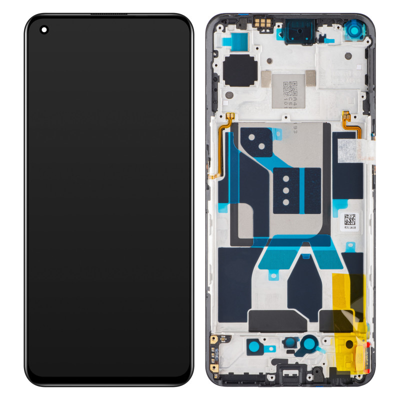 Realme GT 5G LCD kijelző + érintő +keret fekete - eredeti