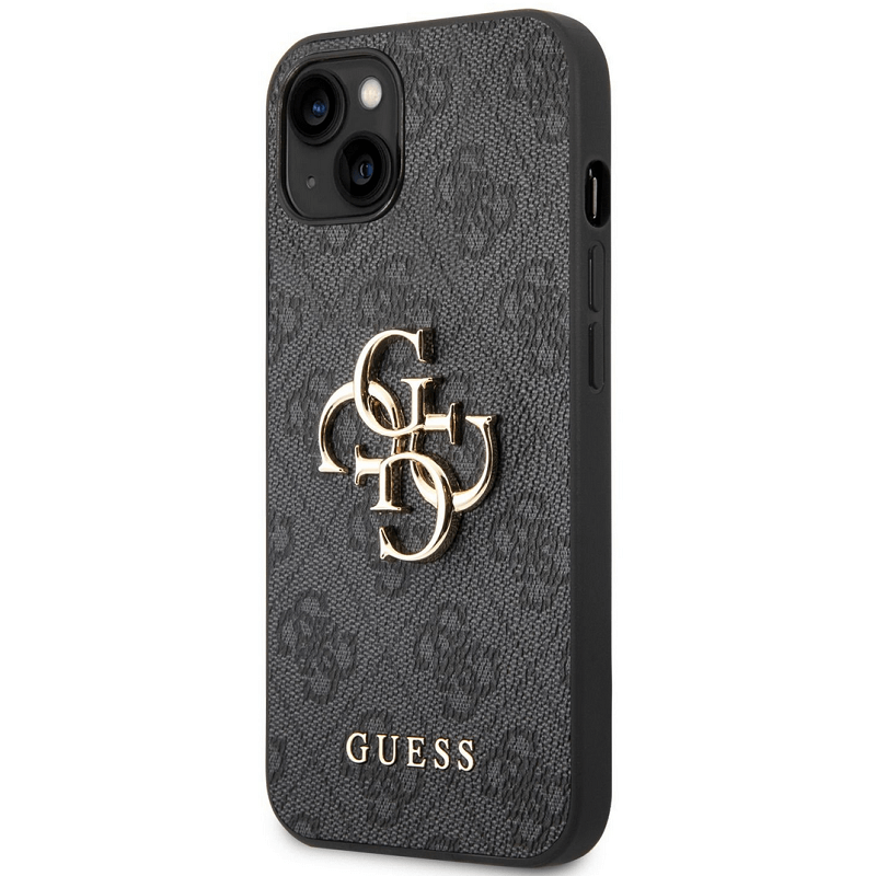 Apple iPhone 14 Plus Guess PU Metal Logo Phone case Grey
