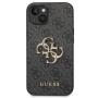Apple iPhone 14 Plus Guess PU Metal Logo Telefon Hülle Grey