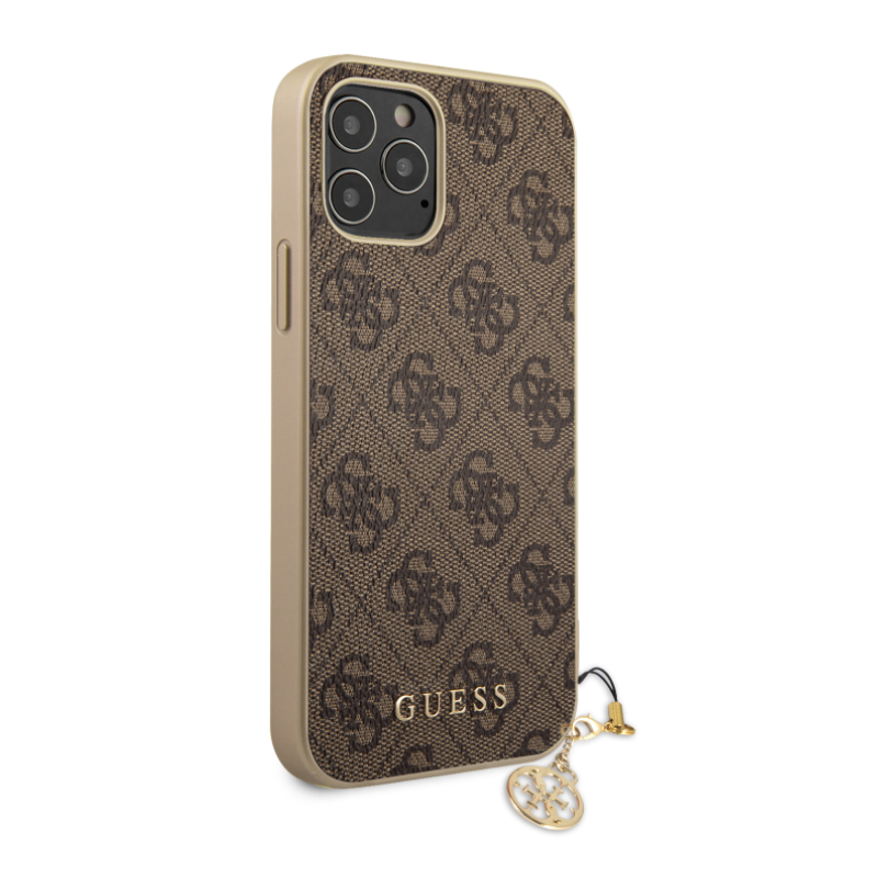 Apple iPhone 12 Pro Max Guess Charms Pouzdro hnědá