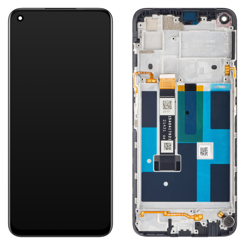 Realme 7 LCD displej + dotyková plocha + rám Mist Blue - originál