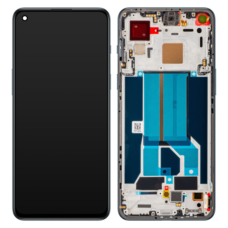 OnePlus Nord 2 5G LCD displej + dotyková plocha + rám Gray Sierra - originál