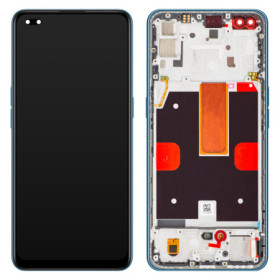 Oppo Reno4 5G LCD displej + dotyková plocha + rám Galactic Blue - originál