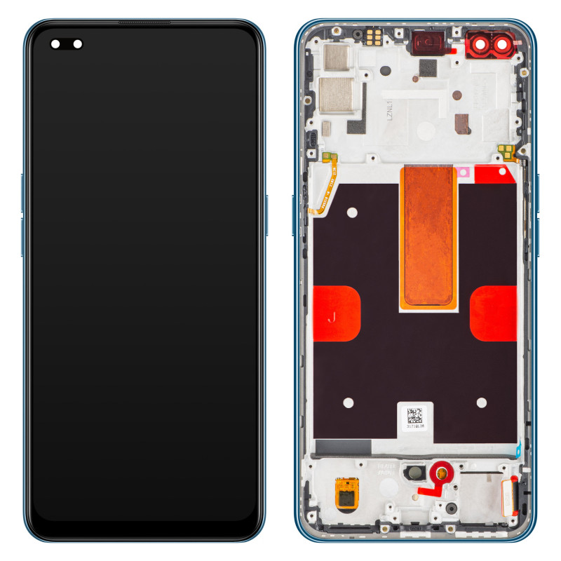 Oppo Reno4 5G LCD + touch screen + front panel Galactic Blue - original