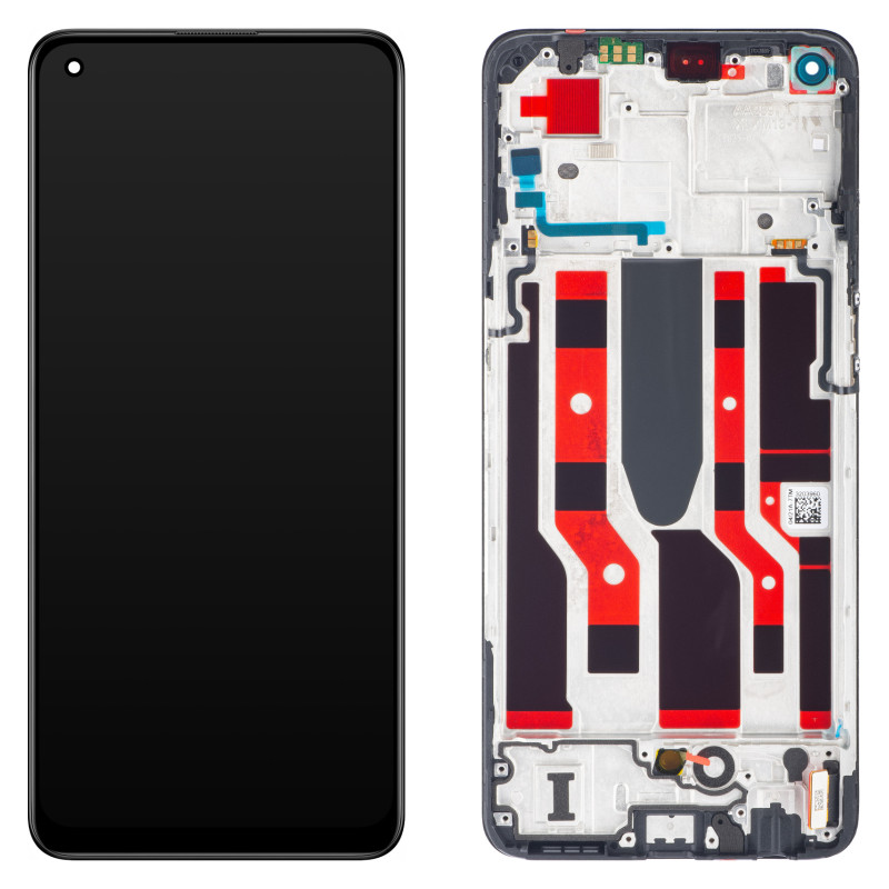 Oppo Reno8 Lite / Reno7 Lite / Reno7 Z 5G, Black LCD + touch screen + front panel schwarz - original