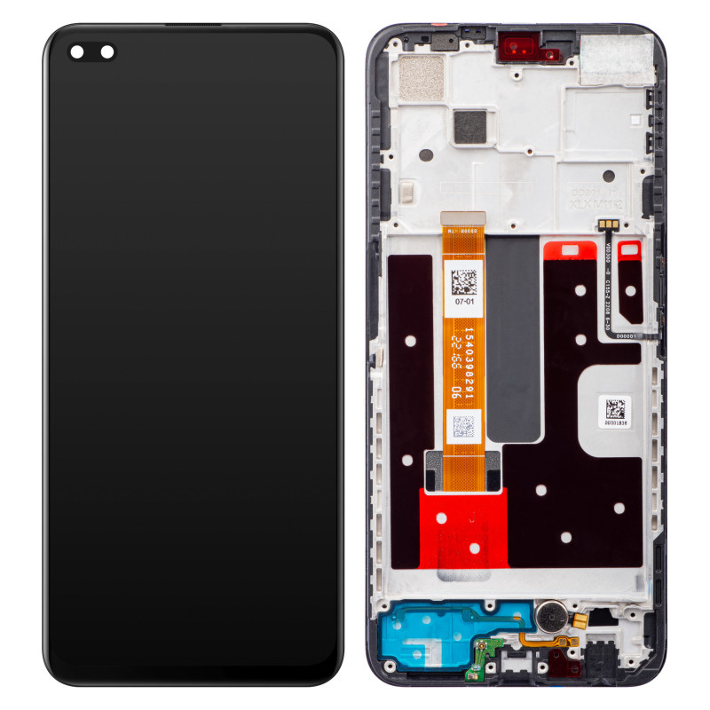 Oppo Reno4 Z 5G / A92s LCD displej + dotyková plocha + rám černá - originál
