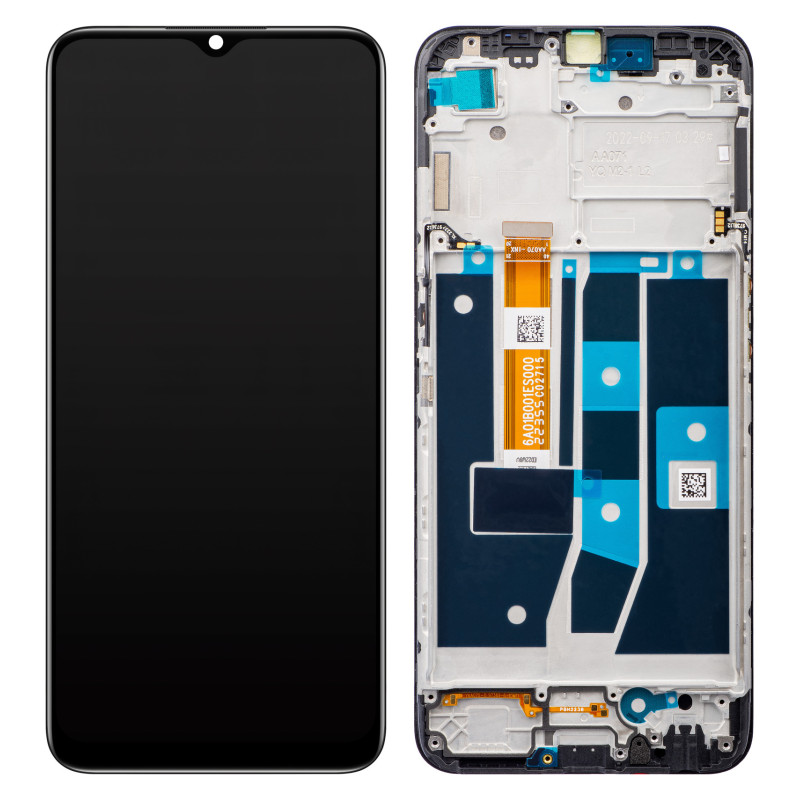Oppo A54s LCD + touch screen + front panel black - original