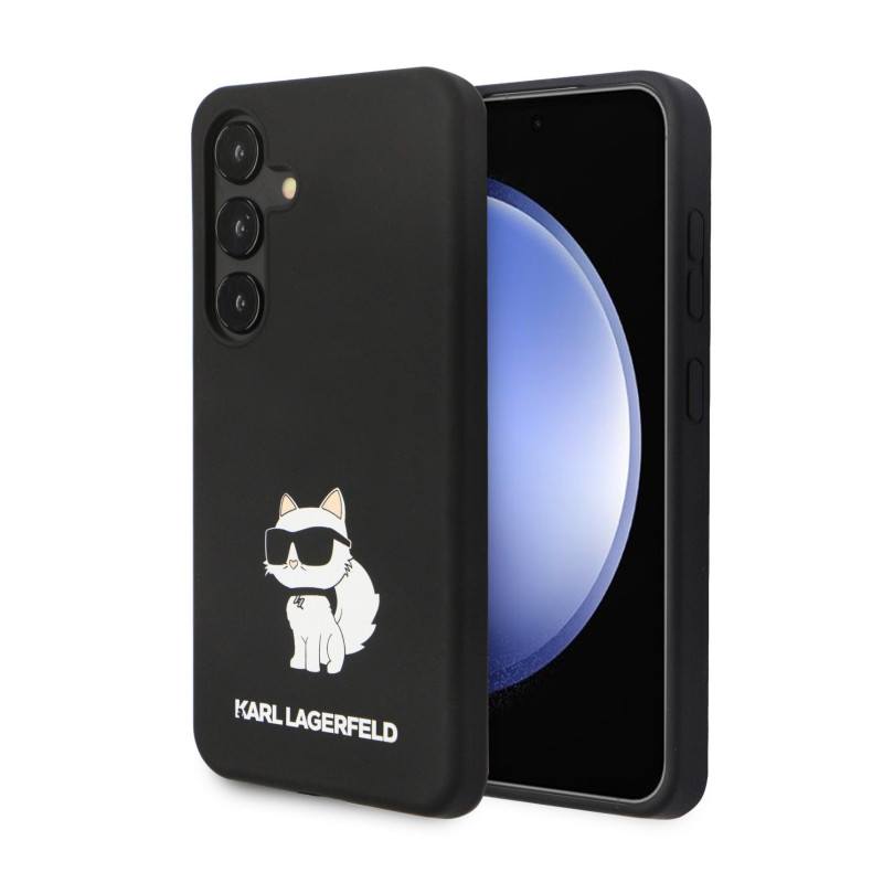 Samsung Galaxy S24 Karl Lagerfeld Liquid Silicone Choupette NFT pouzdro černá