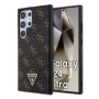 Samsung Galaxy S24 Ultra Guess PU Leather 4G Triangle Metal Logo Case schwarz