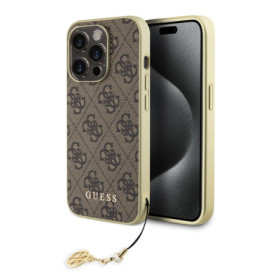 Apple iPhone 15 Pro Guess 4G Charms Case brown