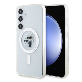 Samsung Galaxy S24+ Karl Lagerfeld IML Glitter Karl and Choupette MagSafe Case transparent