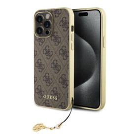 Apple iPhone 15 Pro Max Guess 4G Charms Cas brown
