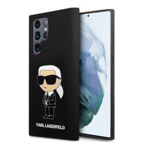 Samsung Galaxy S24 Ultra Karl Lagerfeld Liquid Silicone Ikonik NFT pouzdro černá
