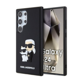 Samsung Galaxy S24 Ultra Karl Lagerfeld 3D Rubber Karl and Choupette pouzdro černá