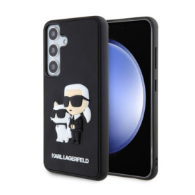 Samsung Galaxy S24 Karl Lagerfeld 3D Rubber Karl and Choupette Case black