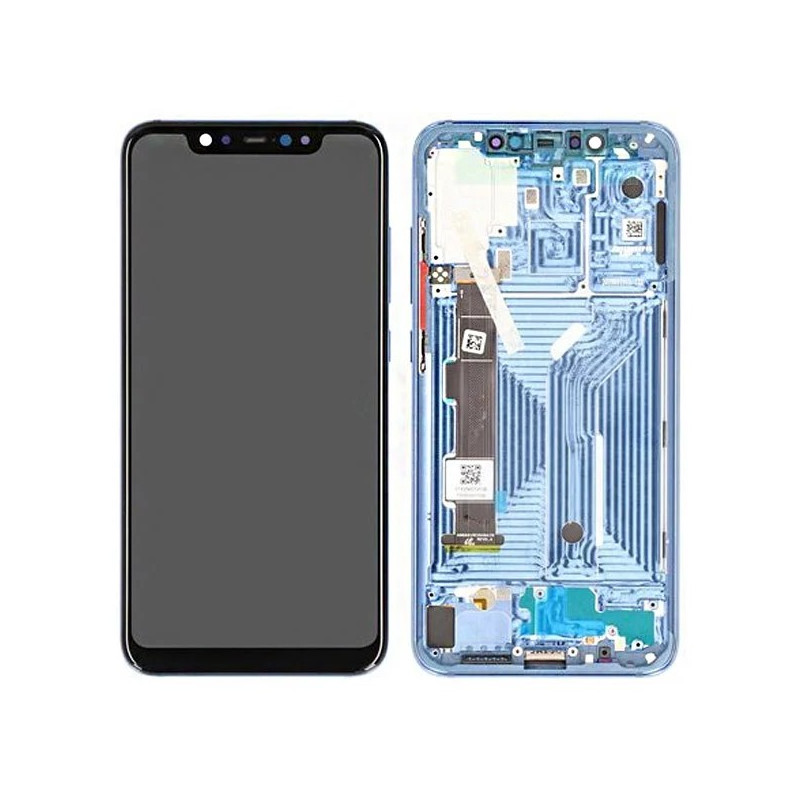 Xiaomi Mi 8 LCD + touch screen + front panel blau - original