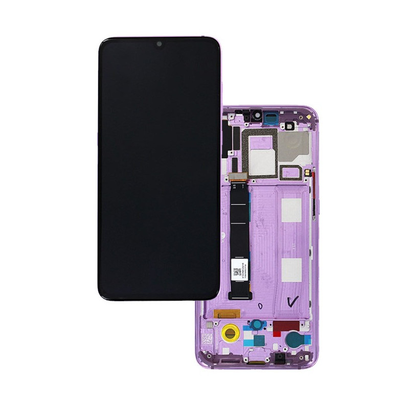 Xiaomi Mi 9 LCD displej + dotyková plocha + rám fialová - originál