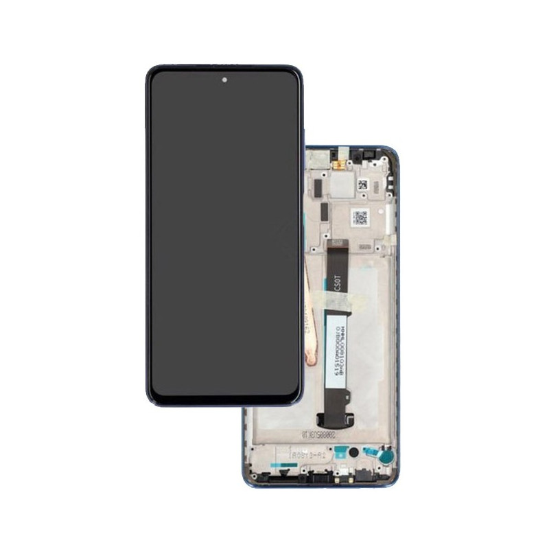Xiaomi Poco X3 Pro / X3 / X3 NFC (2021) LCD kijelző + érintő +keret kék - eredeti