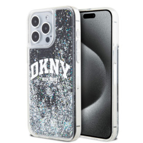 DKNY Liquid Glitter Arch Logo puzdro pre iPhone 13 Pro Max čierna