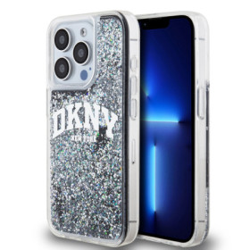 DKNY Liquid Glitter Arch Logo pouzdro pro iPhone 15 Pro černá