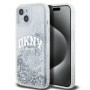 DKNY Liquid Glitter Arch Logo Fall für iPhone 15 transparent