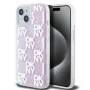 DKNY Liquid Glitter Checkered Pattern Case for iPhone 15 pink