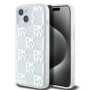 DKNY Liquid Glitter Checkered Pattern Case for iPhone 15 transparent