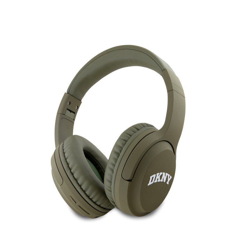 DKNY PU Leather Arch Logotooth Stereo Headphone green