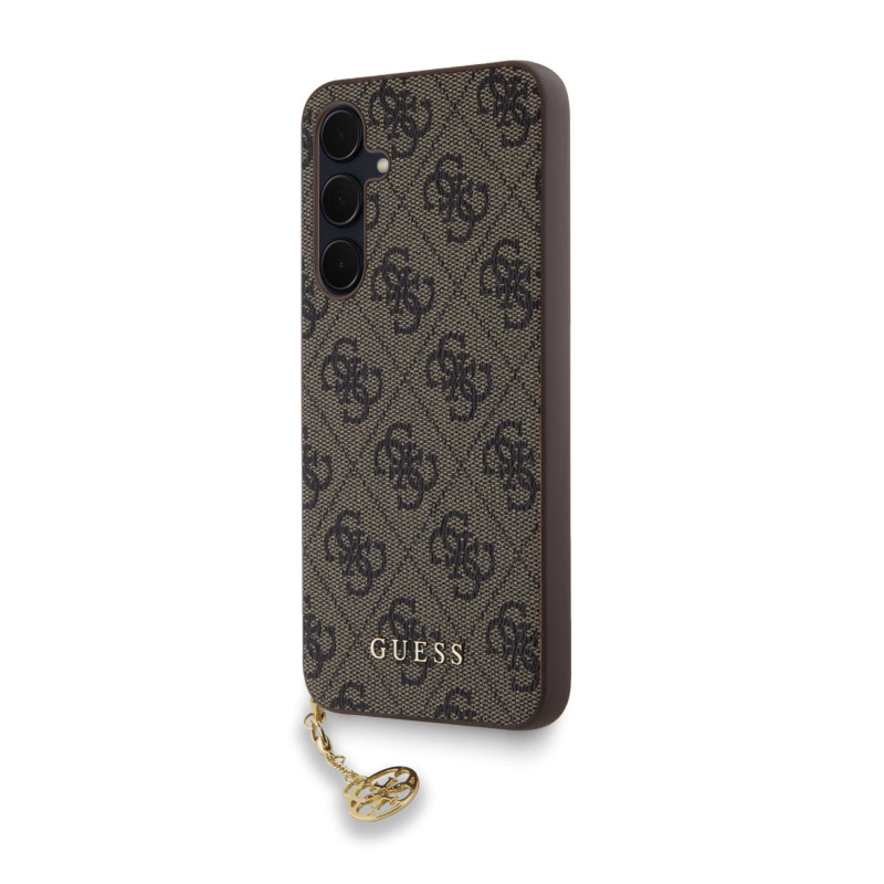 Guess 4G Charms Fall für Samsung Galaxy A35 5G braun