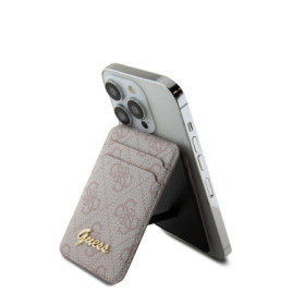 Guess 4G Metal Script MagSafe Kartenetui pink