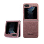Guess PC/TPU Glitter Flakes Metal Logo puzdro pre Samsung Galaxy Z Flip 5 ružová