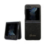 Guess PC/TPU Glitter Flakes Metal Logo ügyében Samsung Galaxy Z Flip 5 fekete