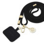Guess Crossbody Gurt Cord 4G Charm gold/schwarz