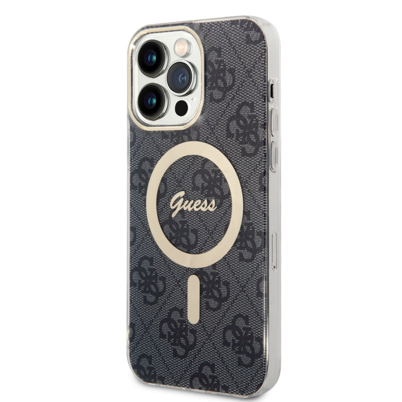 Guess IML 4G MagSafe pouzdro pro iPhone 14 Pro Max černá