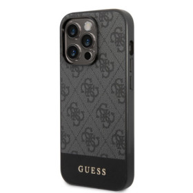 Guess PU 4G Stripe Case for iPhone 14 Pro grau