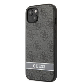 Guess PU 4G Stripe Fall für iPhone 13 grau