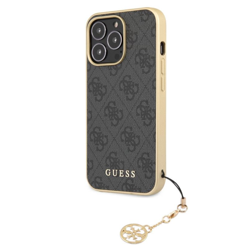 Guess 4G Charms Case for iPhone 13 Pro Max gray