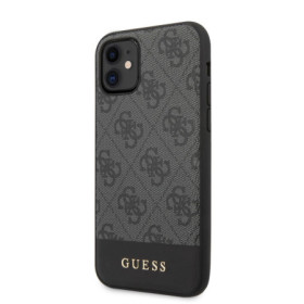 Guess PU 4G Stripe Fall für iPhone 11 grau
