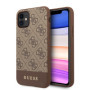 Guess PU 4G Stripe Fall für iPhone 11 braun