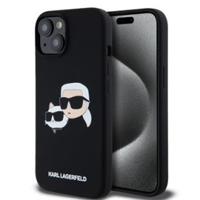 Karl Lagerfeld Liquid Silicone Double Heads MagSafe Case for iPhone 15 Pro Max black