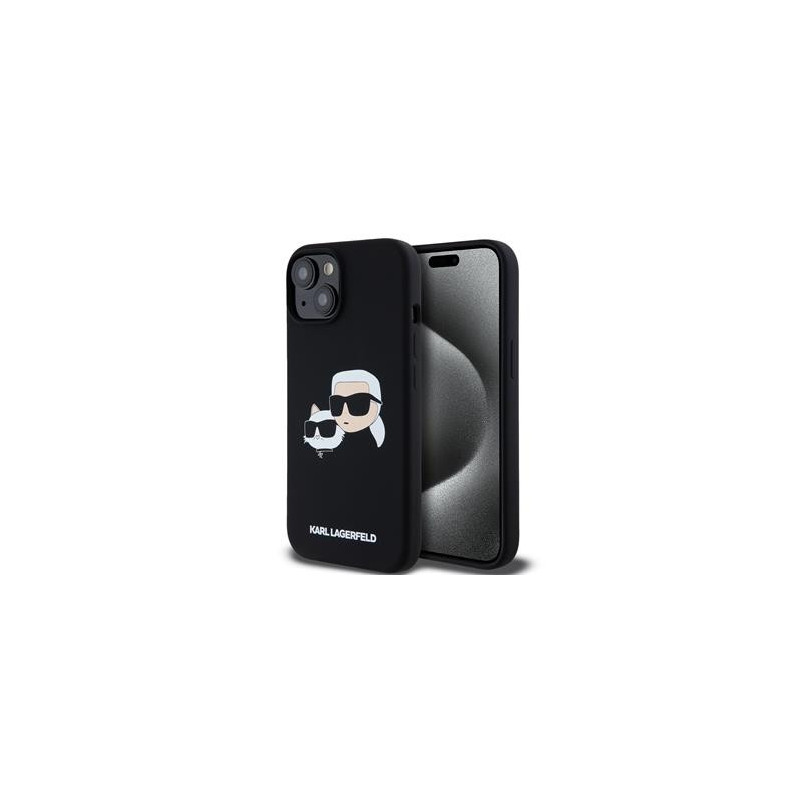 Karl Lagerfeld Liquid Silicone Double Heads MagSafe ügyében iPhone 15 Pro Max fekete