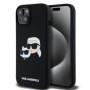 Karl Lagerfeld Liquid Silicone Double Heads MagSafe puzdro pre iPhone 15 Pro Max čierna