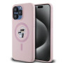 Karl Lagerfeld Liquid Silicone Karl and Choupette MagSafe Fall für iPhone 15 Pro Max pink