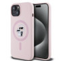 Karl Lagerfeld Liquid Silicone Karl and Choupette MagSafe Fall für iPhone 15 pink