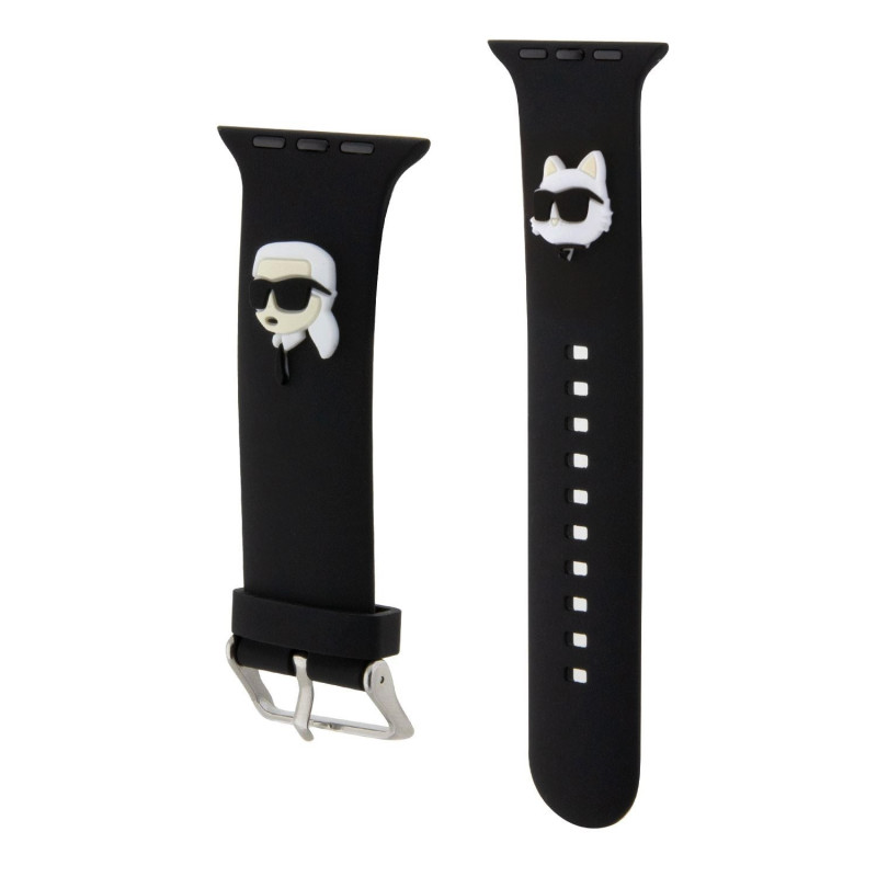Karl Lagerfeld Karl and Choupette Head NFT Watch popruh for Apple Watch 42/44/45/49 černá