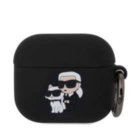 Karl Lagerfeld 3D Logo NFT Karl and Choupette Silicone Fall für AirPods 3 schwarz